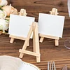 10 Pack | 5" Natural Mini DIY Tabletop Wooden Display Easel Stands, Rustic Place Card Table Number Holders