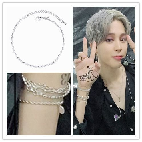 방탄소년단 Jimin Simple Silver Bracelet