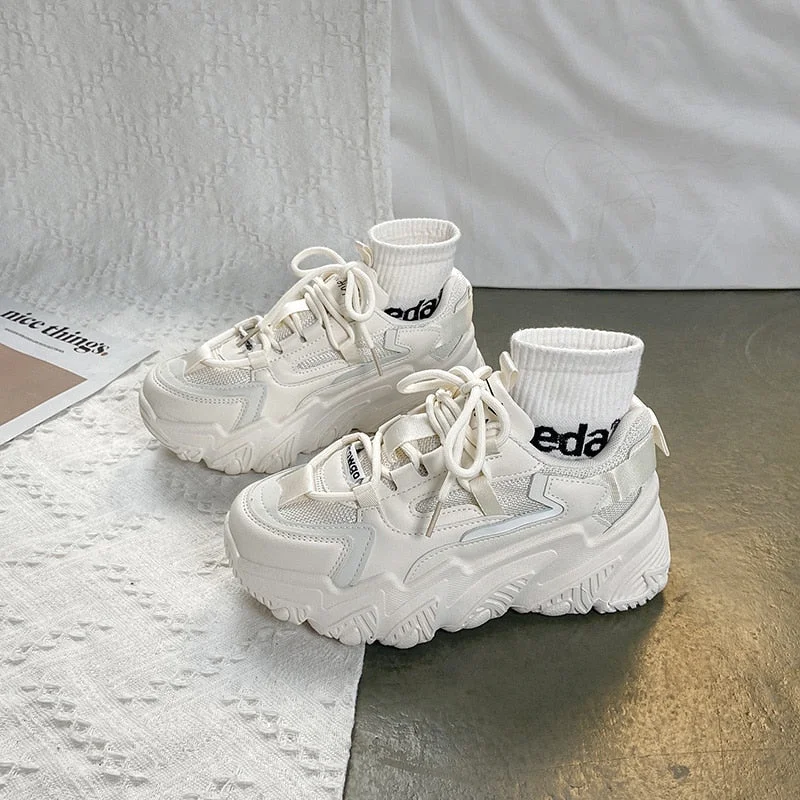 Halloween Lourdasprec Women' Sneakers Thick Bottom Platform Vulcanize Casual Chunky Running Shoes For Woman Autumn Winter Female 2022