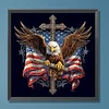 Diamond Painting-5D Full Round Drill American Eagle Cross