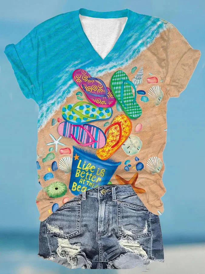 🔥Buy 3 Get 10% Off🔥Women's Hawaiian Sea Turtle Print  Casual T-Shirt