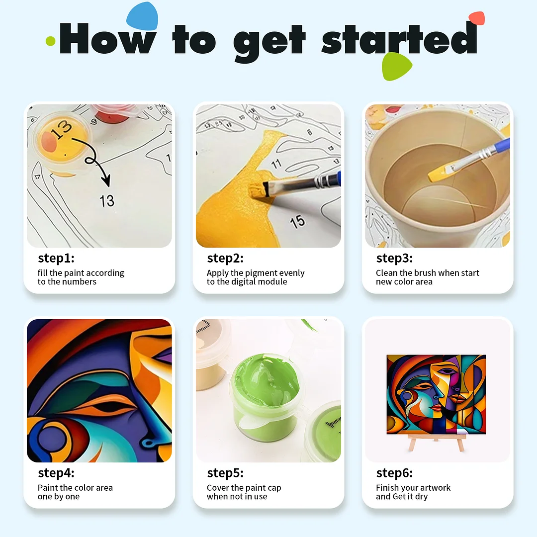 Abstract Figures DIY Paint By Numbers Kit on Canvas 40x50cm Without Frame Paint by Numbers Kits Drawing Paintwork for Beginners Adults Gift Home Wall Decor