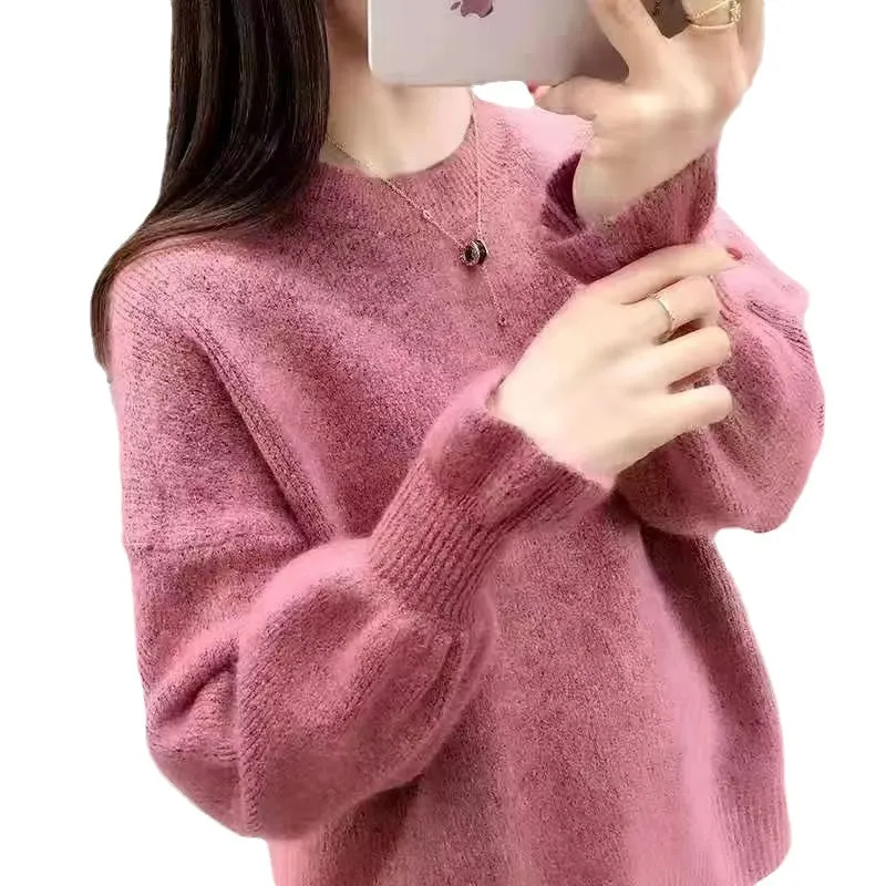 Churchf Churchf Sleeve Sweater Female Cocoon New Style Korean Version Foreign Style Versatile Languid Lazy Wind Wears Knit Bottom Unlined Upper Garment Versatile