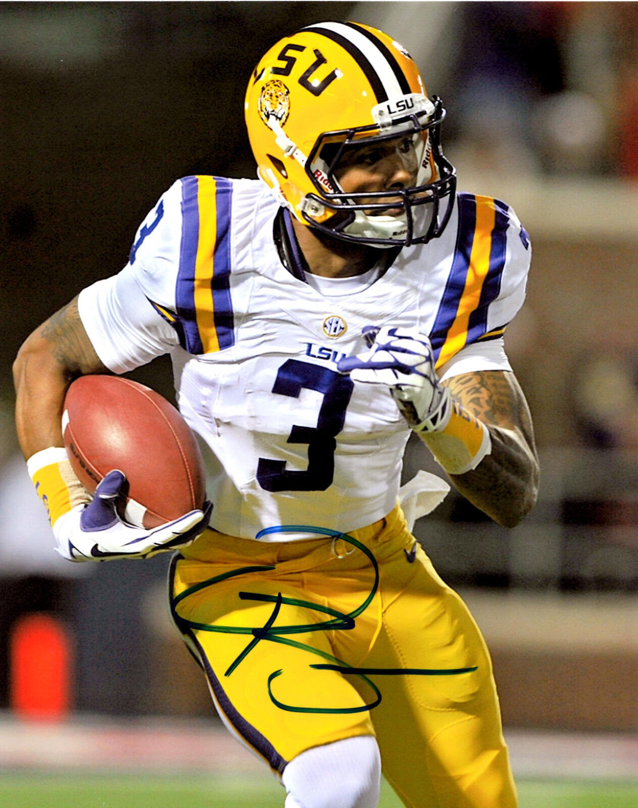 Odell Beckham Jr Reprint auto signed football Photo Poster painting LSU Tigers New York Giants