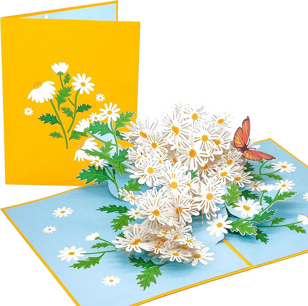 Luxe Flower Box 3D Pop Up Valentine's Day - Blank Card, Anniversary, Mother's Day Card, Wedding or Birthday Party Invitation - For Wife, Mom, Sister, Grandma, Daughter, and Girlfriend