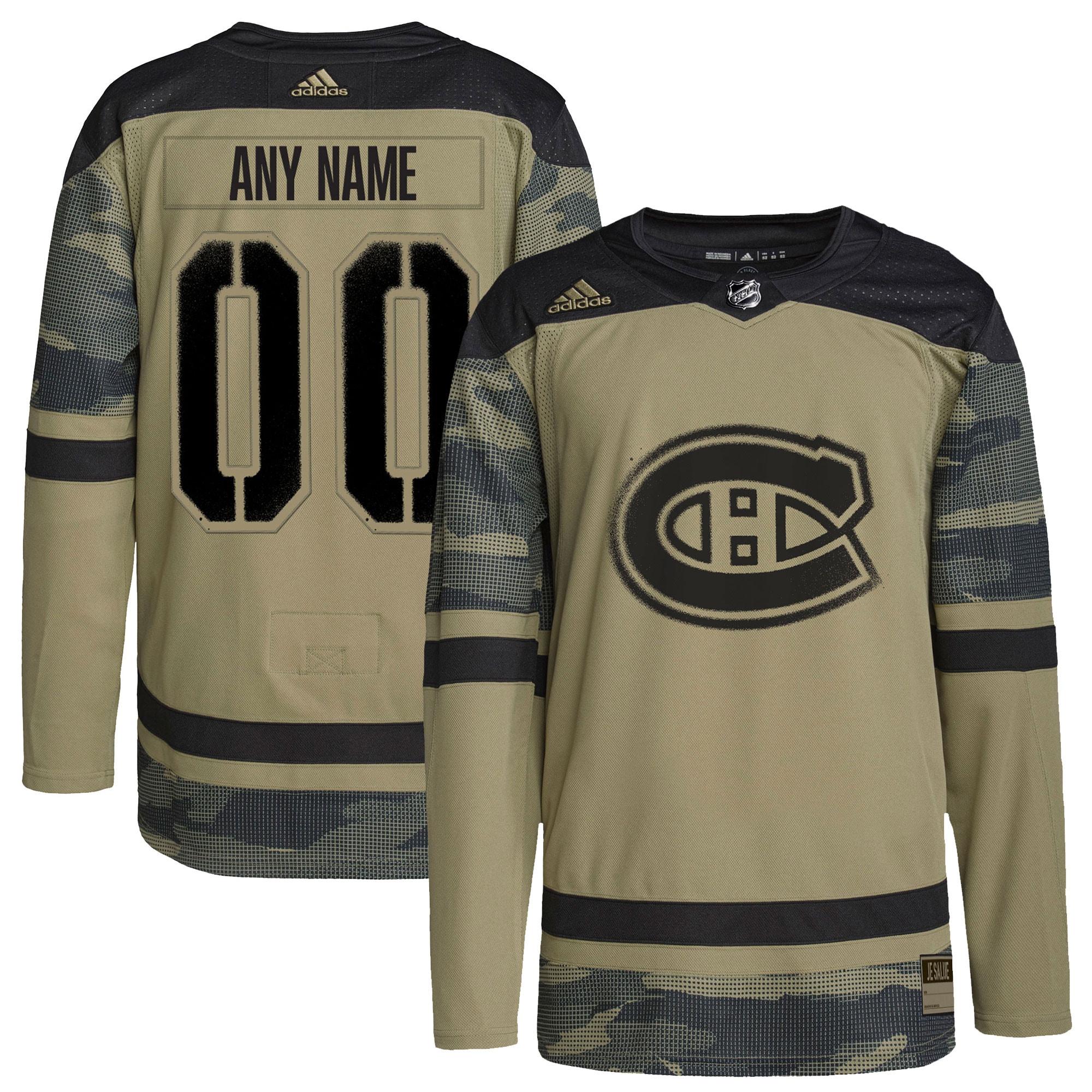 Montreal Canadiens  Logo Military Appreciation Team  Custom Practice Jersey – Camo mysite