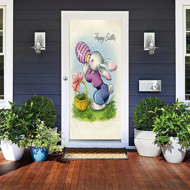 Vintage Baby Bunny Door Covers