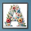 Diamond Painting-DIY Full Round Flowery Letter