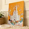 DIY Pearl Painting Castle for Home Decor with Frame(30x40cm)
