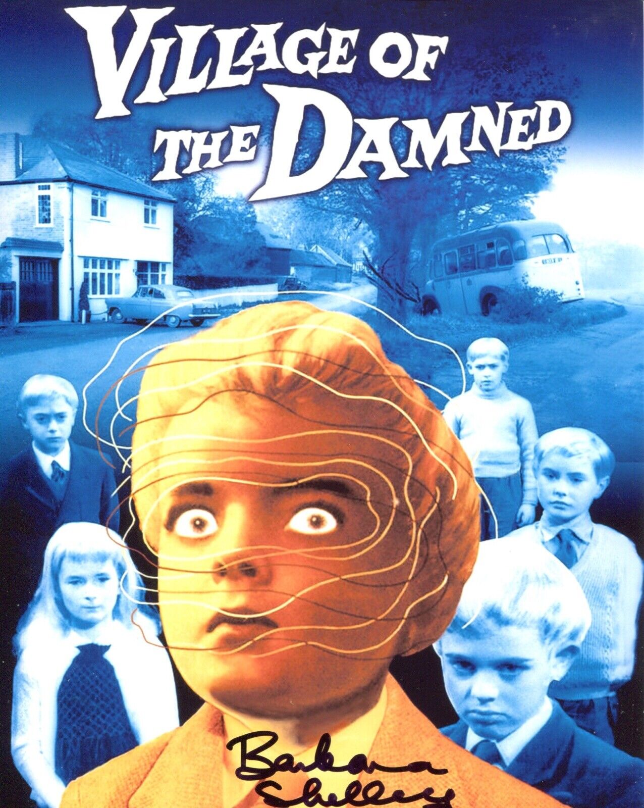 Village of the Damned Horror movie actress Barbara Shelley signed 8x10 Photo Poster painting