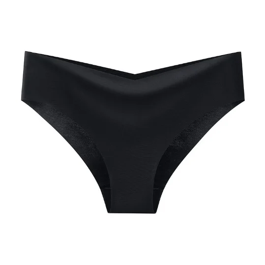 Women's Spring Basic Solid Nylon Thin Stretchy Thong, areathable Seamless Knickers Radinnoo.com