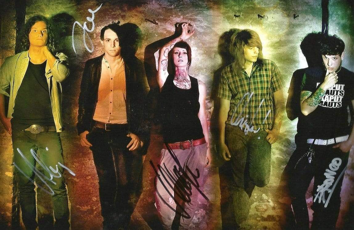 Jennifer Rostock ROCK BAND autographs, In-Person signed Photo Poster painting