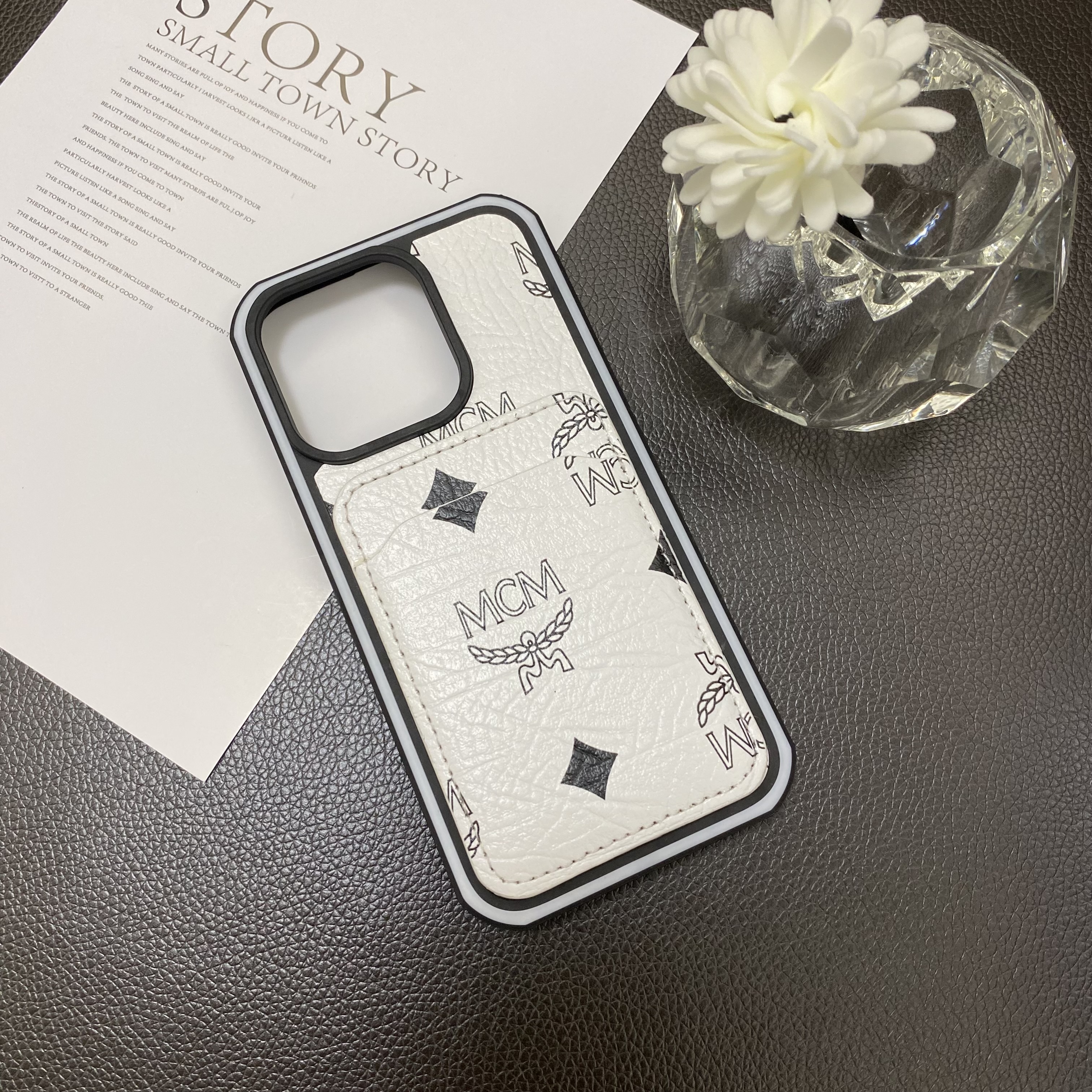 MCM Luxury Back Card Leather Apple iPhone Case