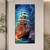Diamond Painting-DIY Full Round Drill Large Sailboat(80*40 CM)
