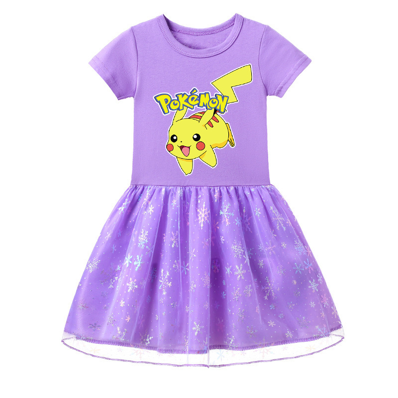 Mayoulove Pikachu Mesh Skirt - The Ultimate Pikachu Fan Apparel for Kids - Unique, Comfortable, and High-Quality - Perfect for Your Little Fan - Pikachu Mesh Skirt-Mayoulove