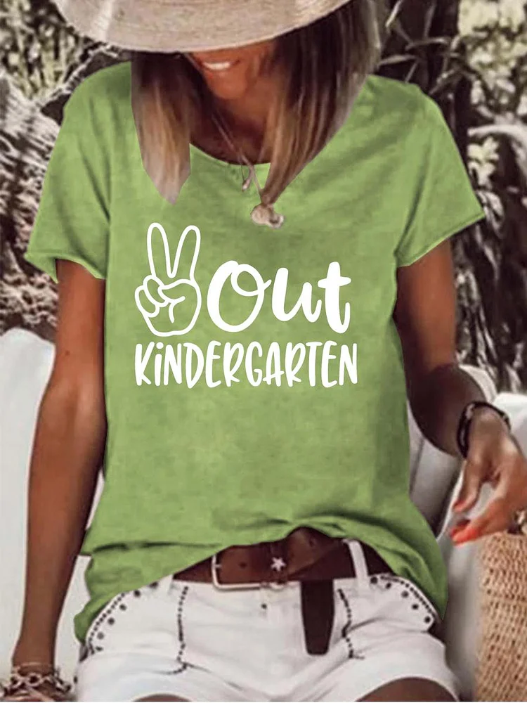 Out kindergarten Raw Hem Tee