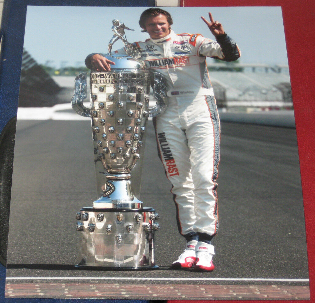 Dan Wheldon 2011 Indianapolis 500 Champion Trophy 8x10 Photo Poster painting Indy Racing Picture