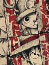 Line Art Straw Hat Pirates Decorative Painting - ONE PIECE - Xingkong Studio