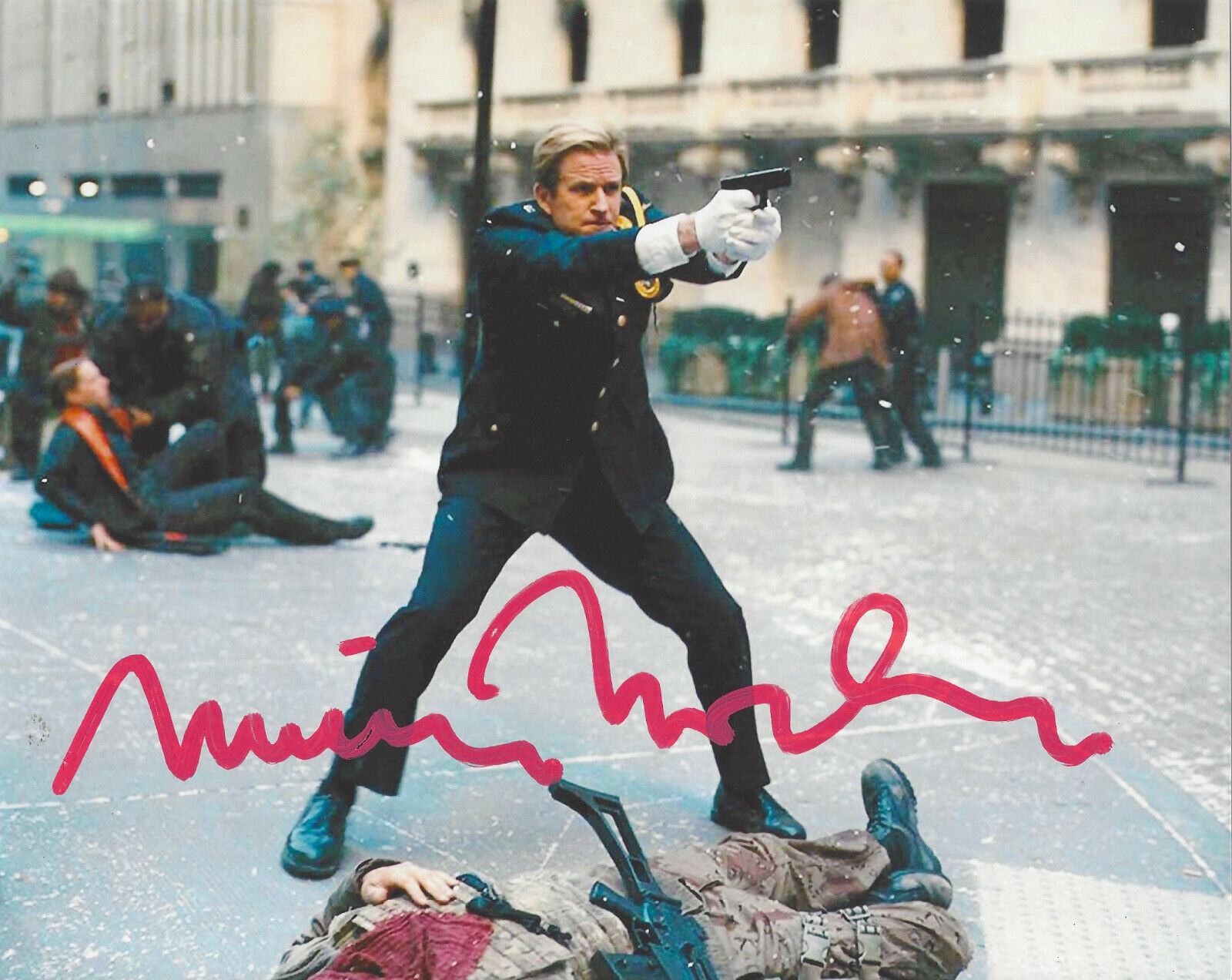 ACTOR MATTHEW MODINE SIGNED AUTHENTIC 'THE DARK KNIGHT RISES' 8x10 Photo Poster painting B w/COA