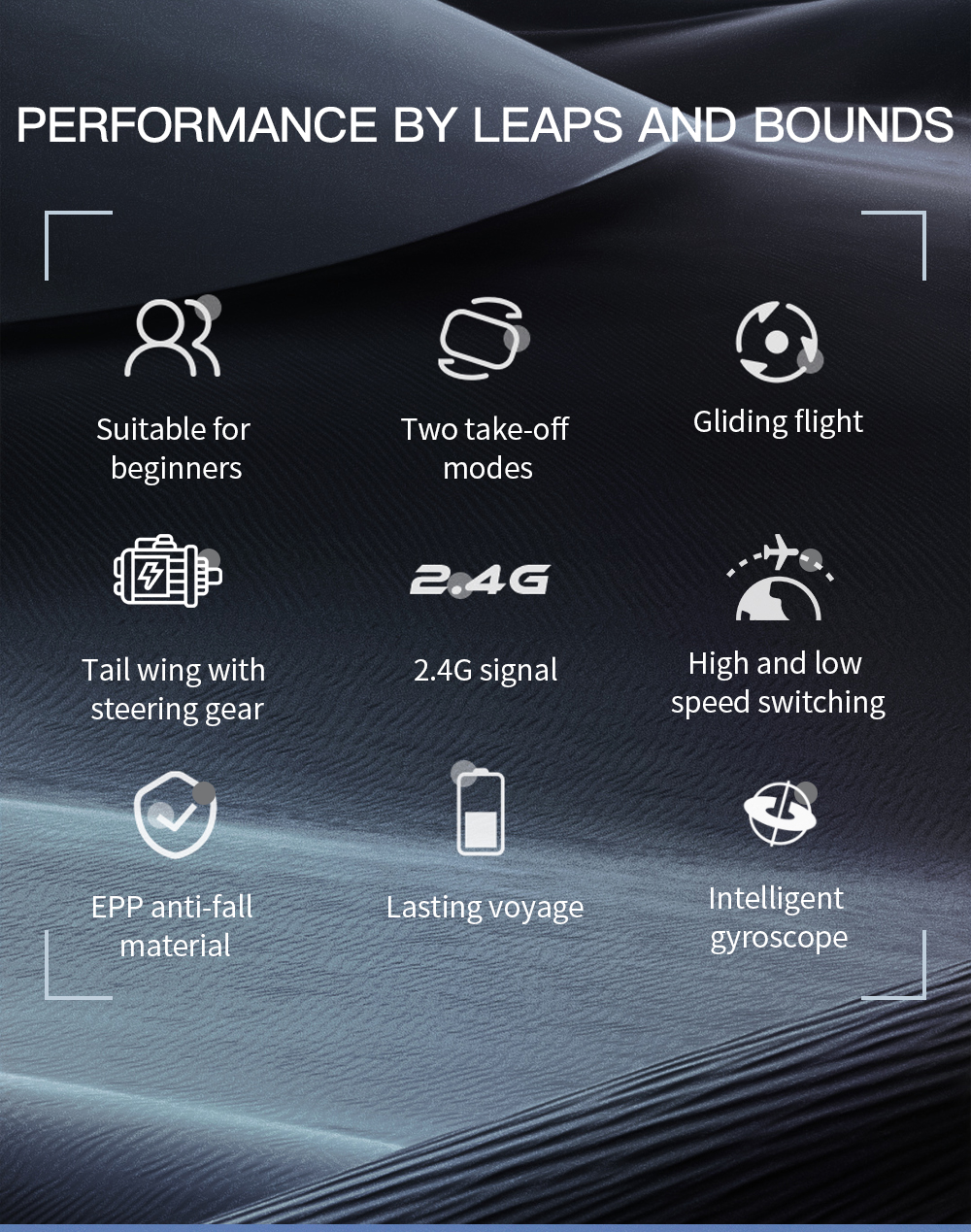 Tegooe Tegooe RC Airplane Glider for Beginners - 24G Remote Control EPP Foam Aircraft Model with 1 Battery