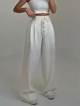 High-Waisted Wide Leg Trousers