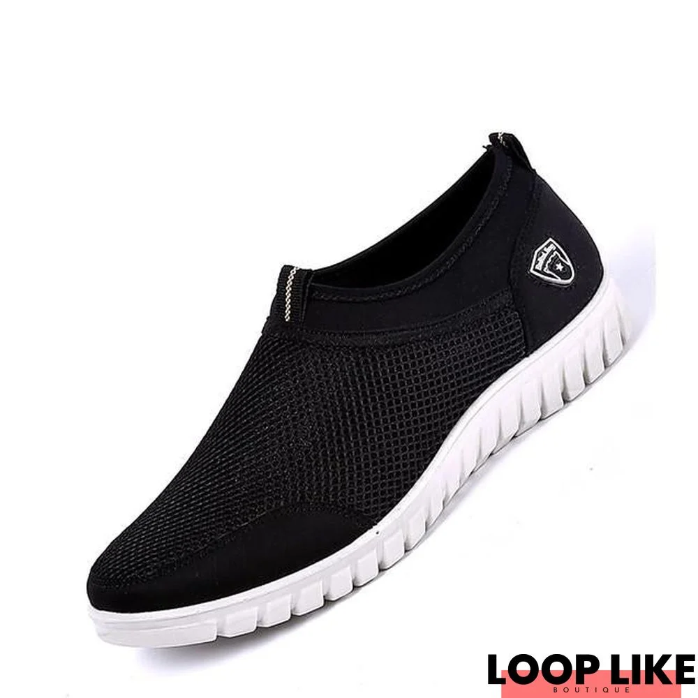 Men's Summer / Fall Sporty / Casual Daily Office & Career Loafers & Slip-Ons Mesh Non-Slipping Wear Proof Black / Blue / Beige