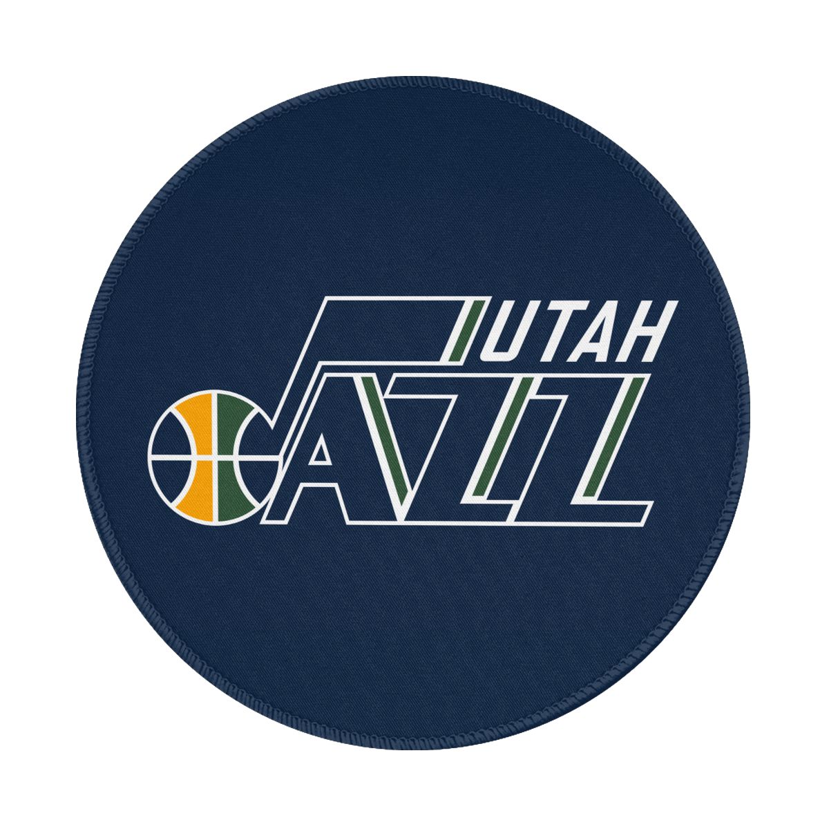 Utah Jazz Navy Waterproof Round Mouse Pad for Wireless Mouse