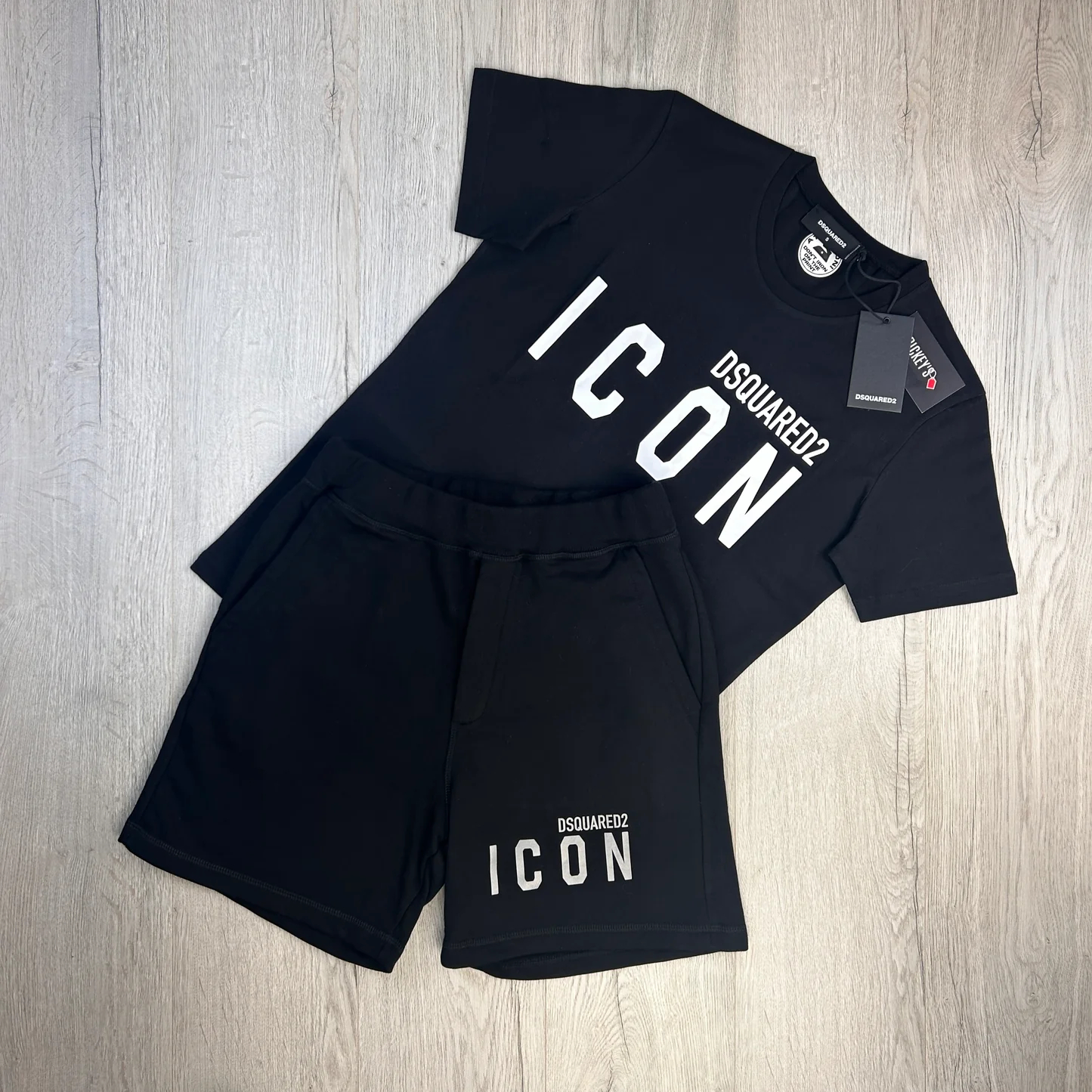 Dsquared2 Reflective Icon Cotton T-Shirt And Shorts Co-Ord
