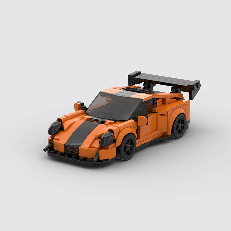 Porche 911 GT2RS Orange Custom Car MOC Minifigure Bricks monstertoys