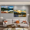 2 PCS Landscape - Round Drill Diamond Painting - 70*40CM