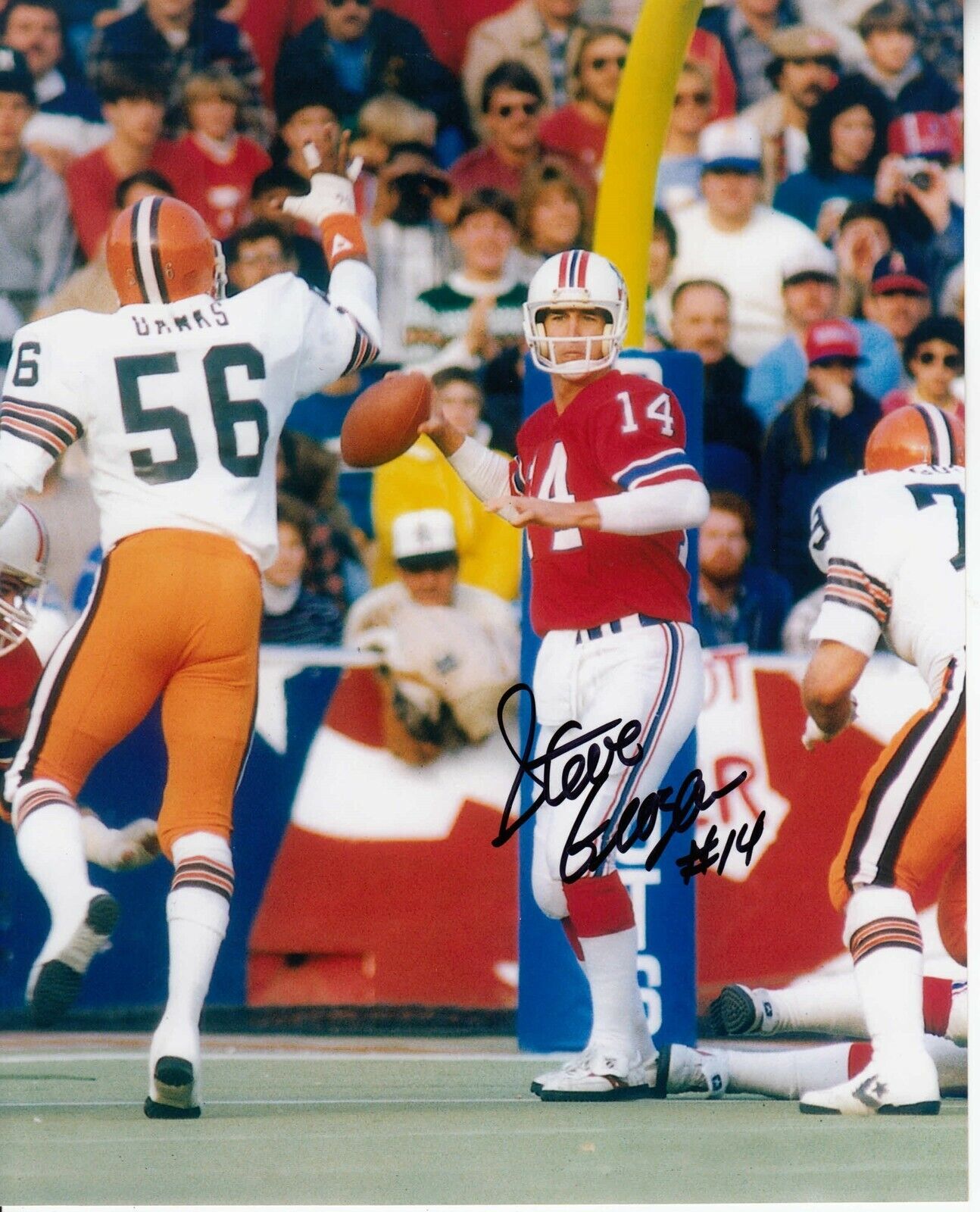 Steve Grogan #9 8x10 Signed w/ COA New England Patriots 033119