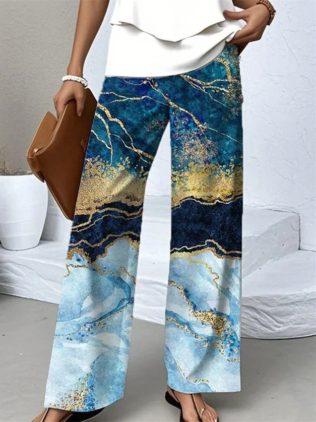 Women's Sleeveless Square Collar Graphic Printed Casual Set