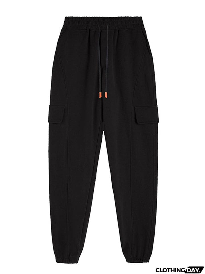 Trendy Extra Loose Multi-Pocket Drawstring Pants for Men