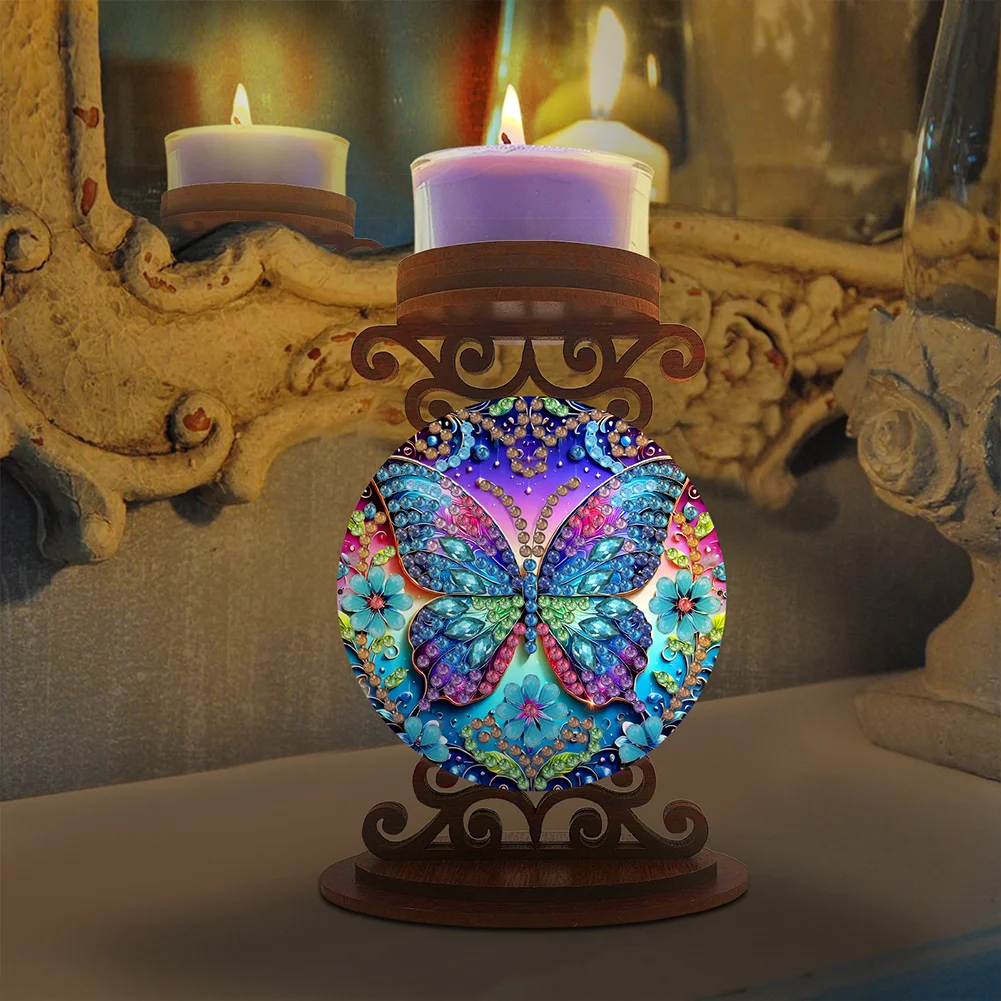 Butterfly Desktop Diamond Painting Candle Holder Aromatherapy Candle Holder