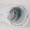 Winter Warm Cat Cave Round Foldable Cat House Long Plush Cat Tunnel Bed Cat Tube