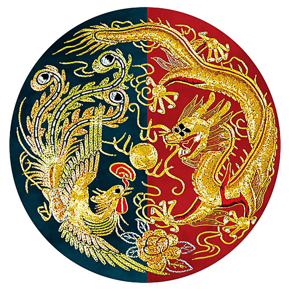 

Dragon and Phoenix - 11CT Stamped Cross Stitch - 60*60CM, 501 Original