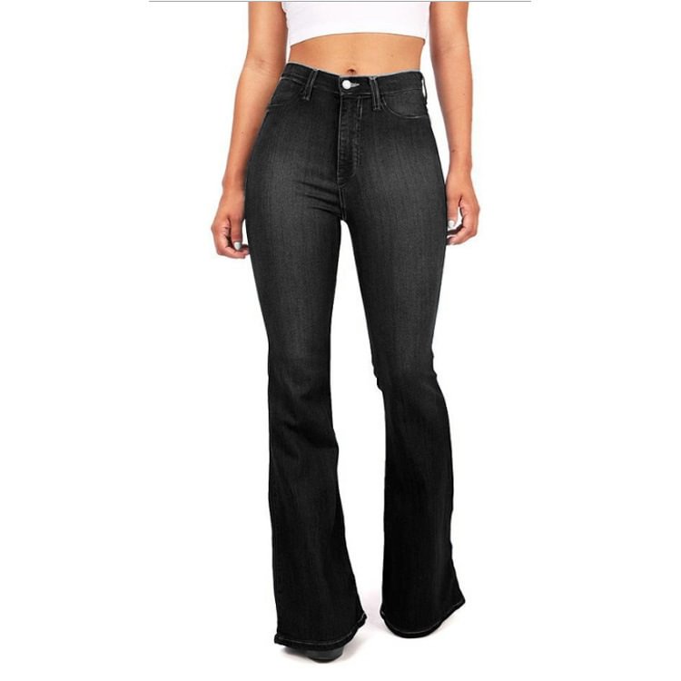 Women's Jeans Washed Slim Fit Slimming Bootcut Pants