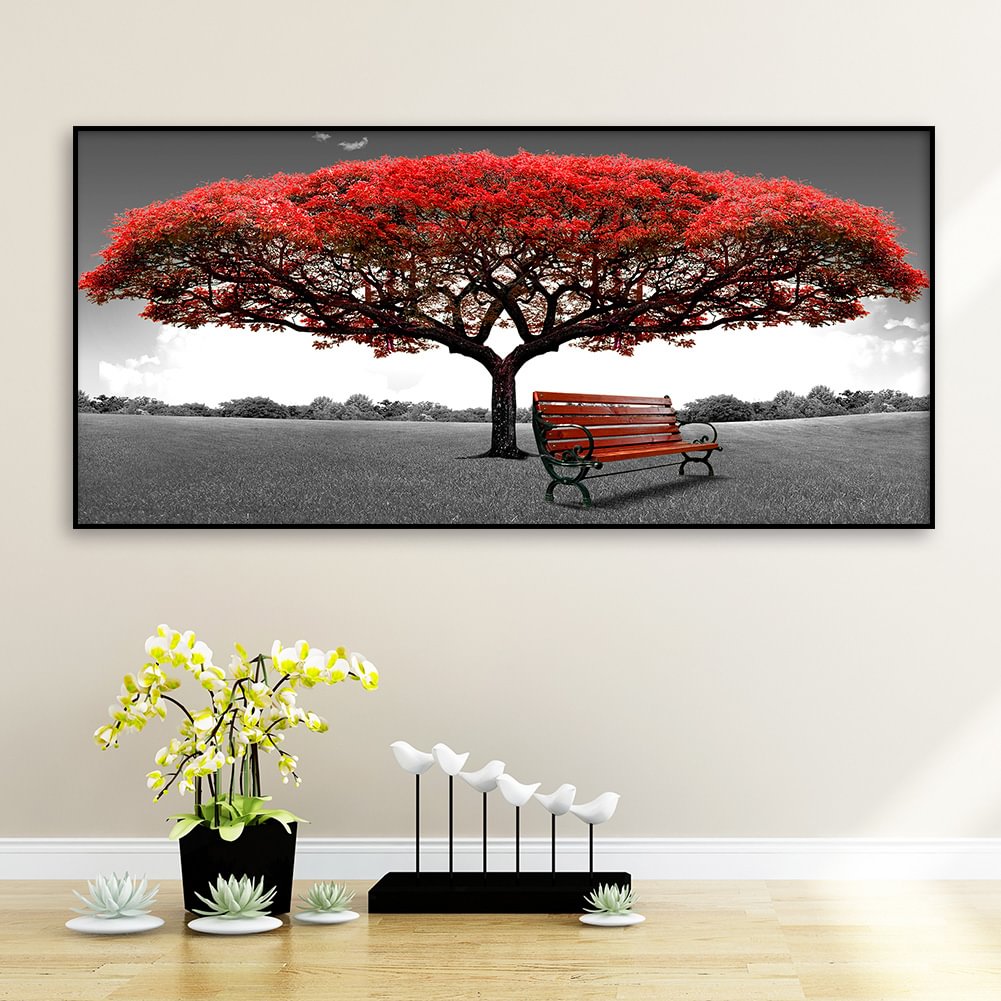 Diamond Painting - Full Round - Red Tree (80*40cm)