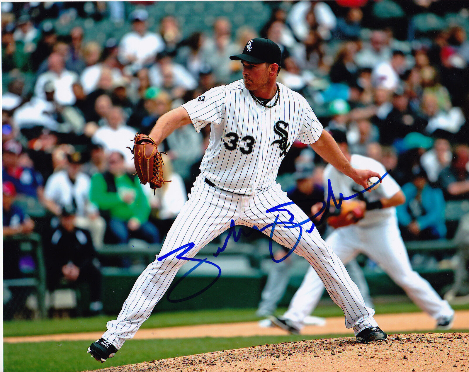 ZACH DUKE CHICAGO WHITE SOX ACTION SIGNED 8x10