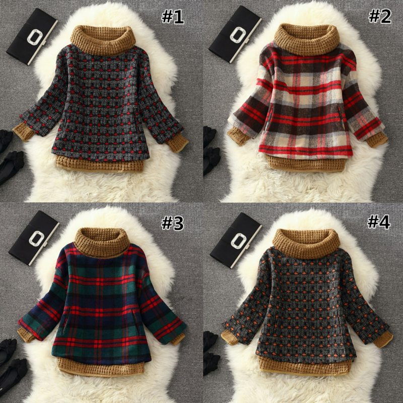 7 Colors Grids Winter Pullover Fleece Jumper SP164708