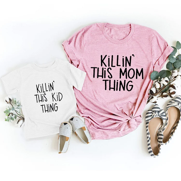 BlanketCute-Personalized family Cotton Letter Casual T-shirt | 55