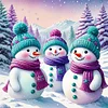 Snowman - 11CT Stamped Cross Stitch - 40*40cm