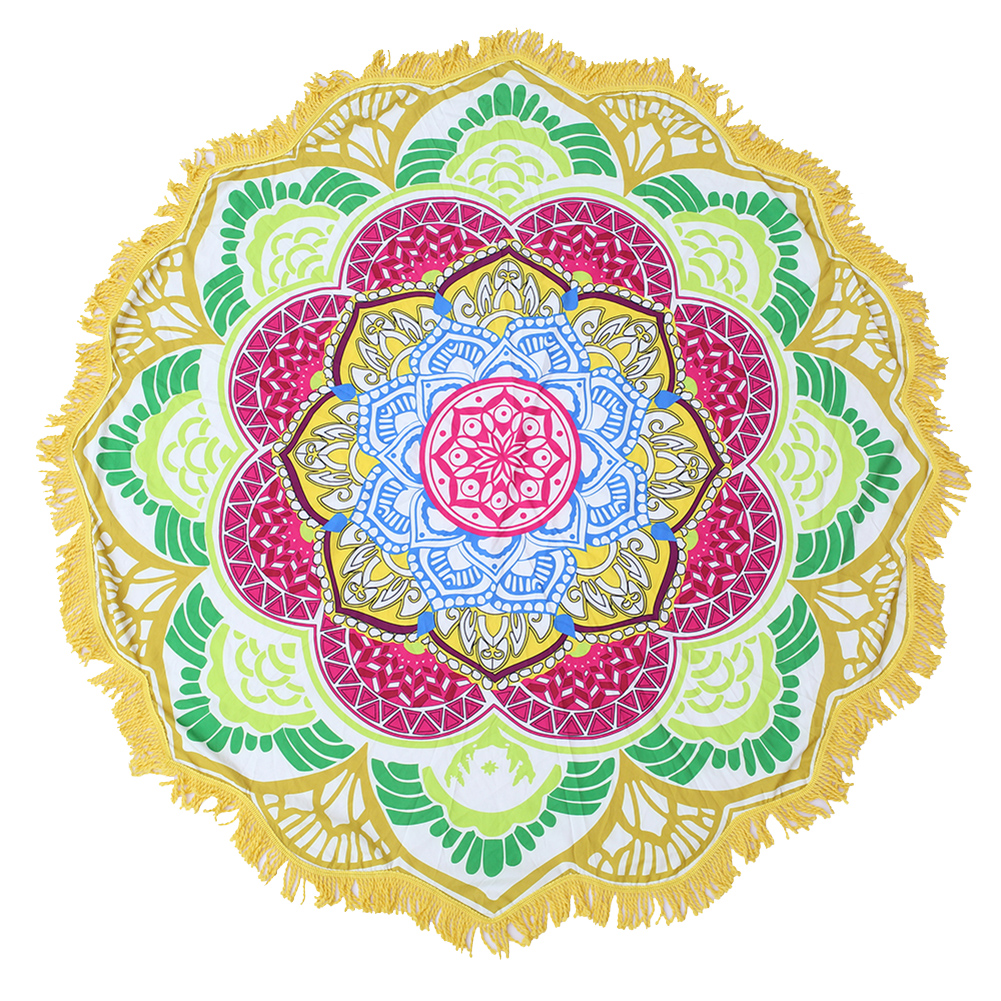 

130 X 130cm Round Mandala Tassels Tapestry Wall Hang Carpet Beach Mat (2, 501 Original