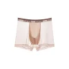 Men's high-end satin luxury lace mesh breathable quick-drying boxer briefs
