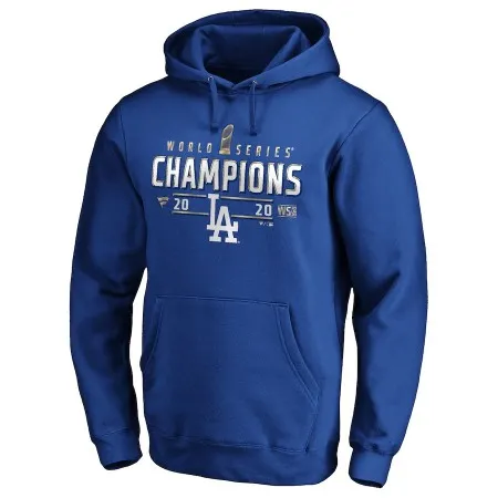 Men's Los Angeles Dodgers Blue 2020 World Series Champions Pullover Hoodie YI8I