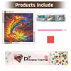 Diamond Painting -DIY Round Drill Rainbow Dolphin(40x40cm)