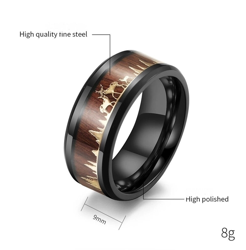 Jewelry Modern Style Classic Style Sports Deer 304 Stainless Steel 18K Gold Plated Rings