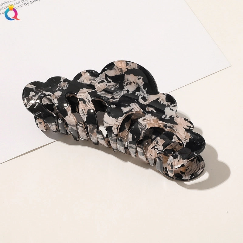 Women’s IG Style Minimalist Color Block Arylic Hollow Out Hair Claws