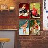 4pcs - Girl - Vintage Metal Signs(8*12Inch/12*16Inch)-Pin-up-girls