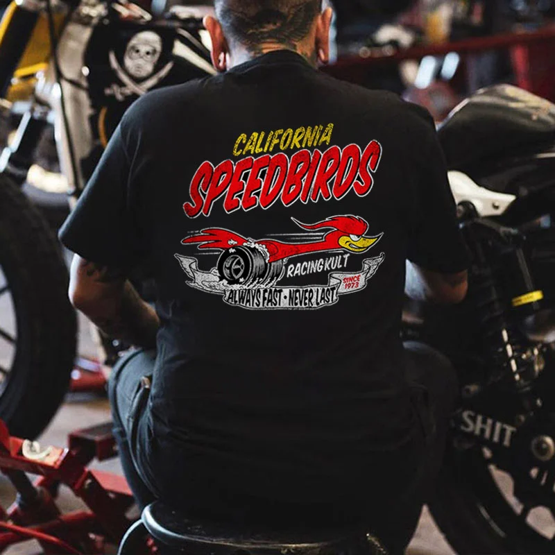 CALIFORNIA SPEEDBIRDS Hot Rod Bird Print Men's T-shirt